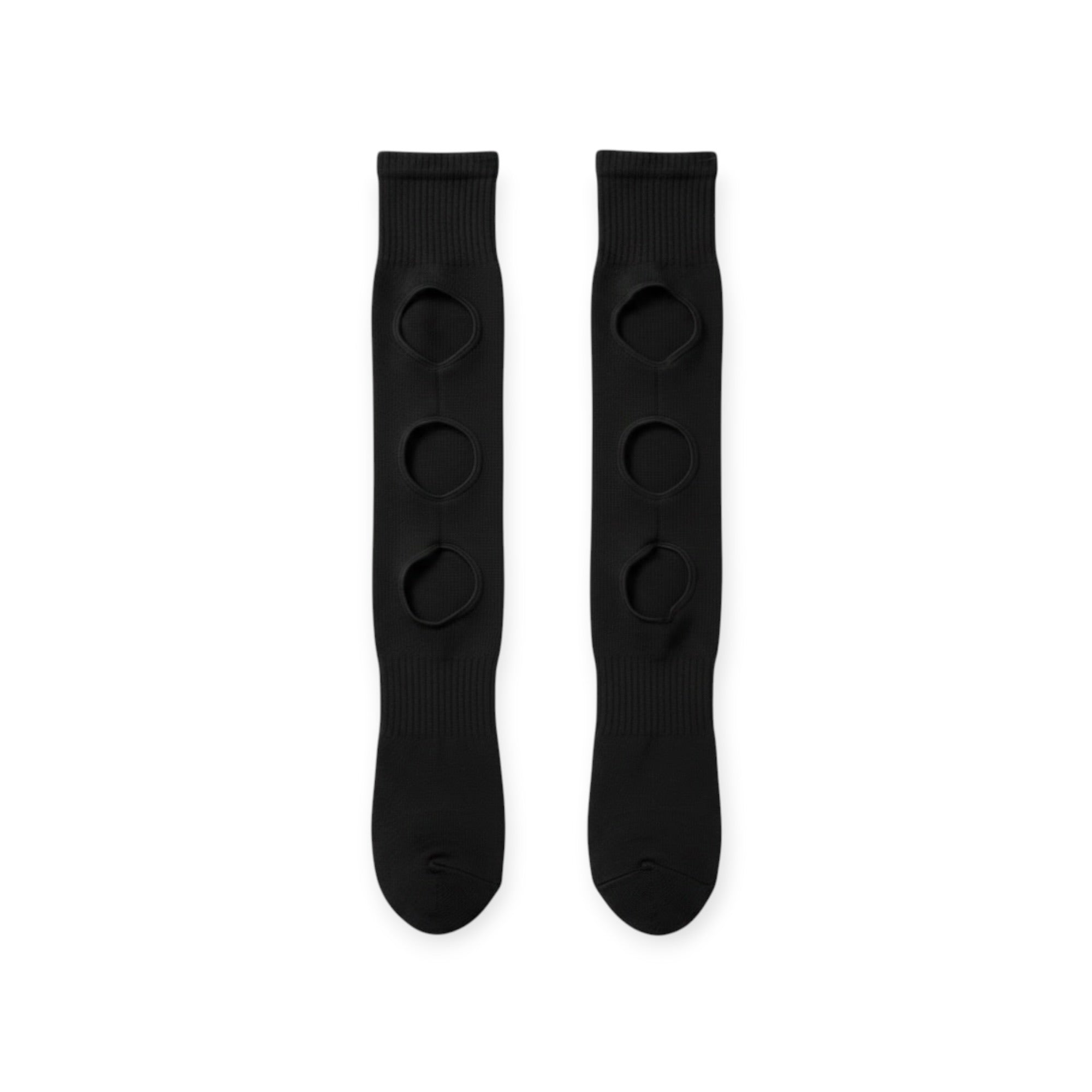 Chaussettes football PLAS noir vue arrière — compression intelligente